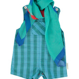 silky bandana - turquoise w/ "peace print