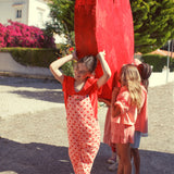 shorts - red & ecru checkered