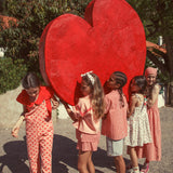 socks - ecru w/ cherry print