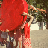 scrunchie - red & ecru checkered