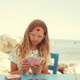 peter pan collar shirt - ecru w/ green flowers allover