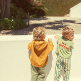 unisex trousers - light yellow checkered