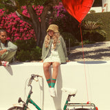 socks - green w/ red stripes