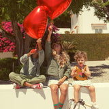 sweatshirt - washed green w/ "best friend" print