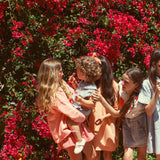 sweatshirt w/ collar - light pink w/ strawberry print