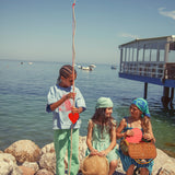 short dress - green & ecru checkered