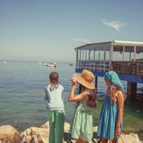 short dress - green & ecru checkered