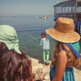 silky bandana - turquoise w/ "peace print