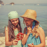 short dress - green & ecru checkered