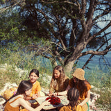 socks - ecru w/ cherry print