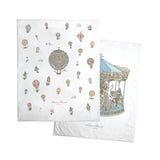 Reversible Quilt - Hot Air Ballon / Carousel Blue