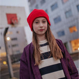 Oversized boxy sweater - graphite night block stripe