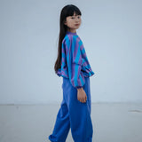 Iris crop sweater - cool pool violet blue