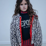 Faux fur bomber - dalmatian