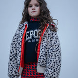 Faux fur bomber - dalmatian