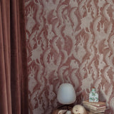 Wallpaper Hares In Hiding - Dusty Pink