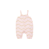 Tiny Cottons Zigzag Baby Dungaree Pastel Pink