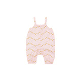 Tiny Cottons Zigzag Baby Dungaree Pastel Pink