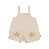 Tiny Cottons Stars Baby Dungaree Light Cream