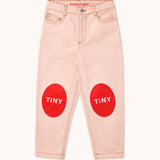 PRINTED JEANS - pastel pink