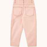 PRINTED JEANS - pastel pink