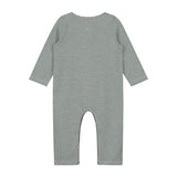 Baby Longsleeve Playsuit Blue Grey - Cream