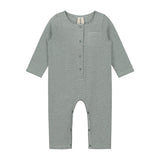 Baby Longsleeve Playsuit Blue Grey - Cream
