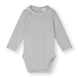 Baby Collar Onesie | Stone Grey - Cream