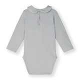 Baby Collar Onesie | Stone Grey - Cream