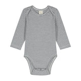 Baby L/S Onesie Blue Grey - Cream