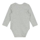 Baby Longsleeve Onesie Grey Melange - Cream