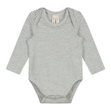 Baby Longsleeve Onesie Grey Melange - Cream