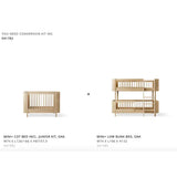 Wood Conversion kit Mini+ cot bed incl. junior kit to low bunk bed, oak - new