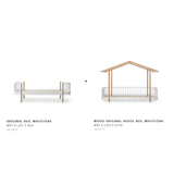 Wood original bed to house bed, white/oak