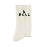 Socks - Ecru with rock and roll