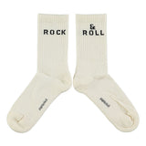 Socks - Ecru with rock and roll