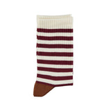 Socks - Eru and bordeaux stripes