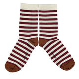 Socks - Eru and bordeaux stripes