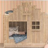 Stapelbed met trapgevel Bowie met bedlade