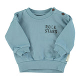 Baby Sweatshirt - Blue with rock stars print