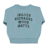 Baby Sweatshirt - Blue with rock stars print