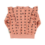 Baby Sweatshirt - Pink with black stars