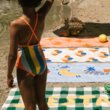 Multicolor Stripes Swimsuit multicolor straps