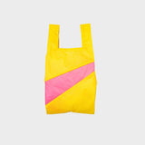 The New Shopping Bag TV Yellow & Fluo Pink Small