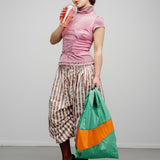 The New Shopping Bag Holly Green & Orange Large