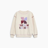 TNS Logo Sweatshirt Whisper White Melange Multicolor