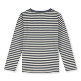 Longsleeve Tee | New Fit | Blue Grey - Cream