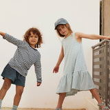 Longsleeve Tee | New Fit | Blue Grey - Cream