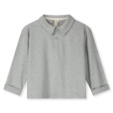 Longsleeve Polo Shirt | Grey Melange