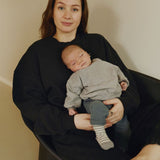 Baby Dropped Shoulder Sweater | Gray Melange